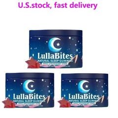 3 pack NEW LullaBites Natural Sleep Gummies Strawberry Stars Flavor 60 Gummies