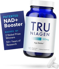 3 Pack Tru Niagen Nicotinamide Riboside Chloride 300mg 90 NR Vegetarian Capsules