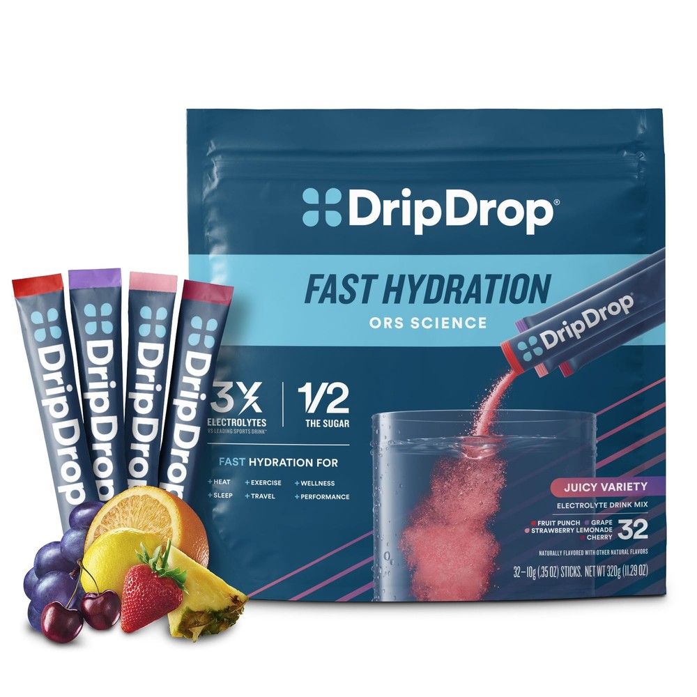 Electrolyte Drink Mix Packets – Variety of Grape, Fruit Punch, Lemonade, Cherry