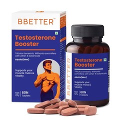 100% Natural Ayurvedic BBETTER Testosterone Booster Supplement for Men (60 Tab)