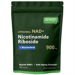 Liposomal NAD+ Nicotinamide Riboside + Resveratrol 900mg 80 Capsules NMN Booster