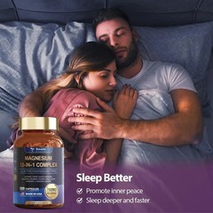 3x Magnesium 12 in 1Complex 700mg*Glycinate Citrate Malate Taurate Daily Support