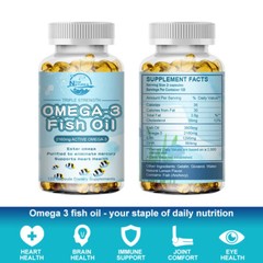 omega 3 fish oil capsules 3x strength 2160mg epa & dha, highest potency 120 New