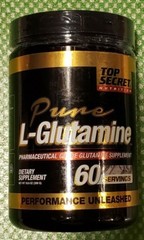 Top Secret Nutrition – Pure L-Glutamine – Unflavored – 60 servings – Exp 2/2025