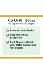 Nature’s Bounty CoQ10 200mg Dietary Supplement 80 Rapid Release Softgels