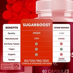 (5 Pack) Sugar Boost Advanced Support Blood Supplement SugarBoost 300 Capsules