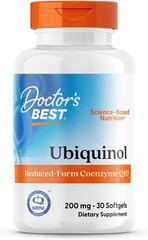 Doctors Best Ubiquinol, Reduced-Form Coenzyme Q1, 200 mg, Non-GMO, Gluten Free,