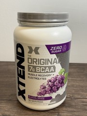XTEND Muscle Recovery + Electrolytes 7G BCAA Glacial Grape 2.58 lbs Exp 9/2026