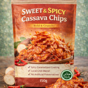 Sweet & Spicy Cassava chips 150g – premium local snack